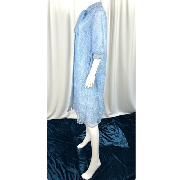 Vintage 1950’s 1960’s ‘Campus Casuals’ • Lace Babydoll Bed Jacket in Blue - M/L - Picture 10 of 10